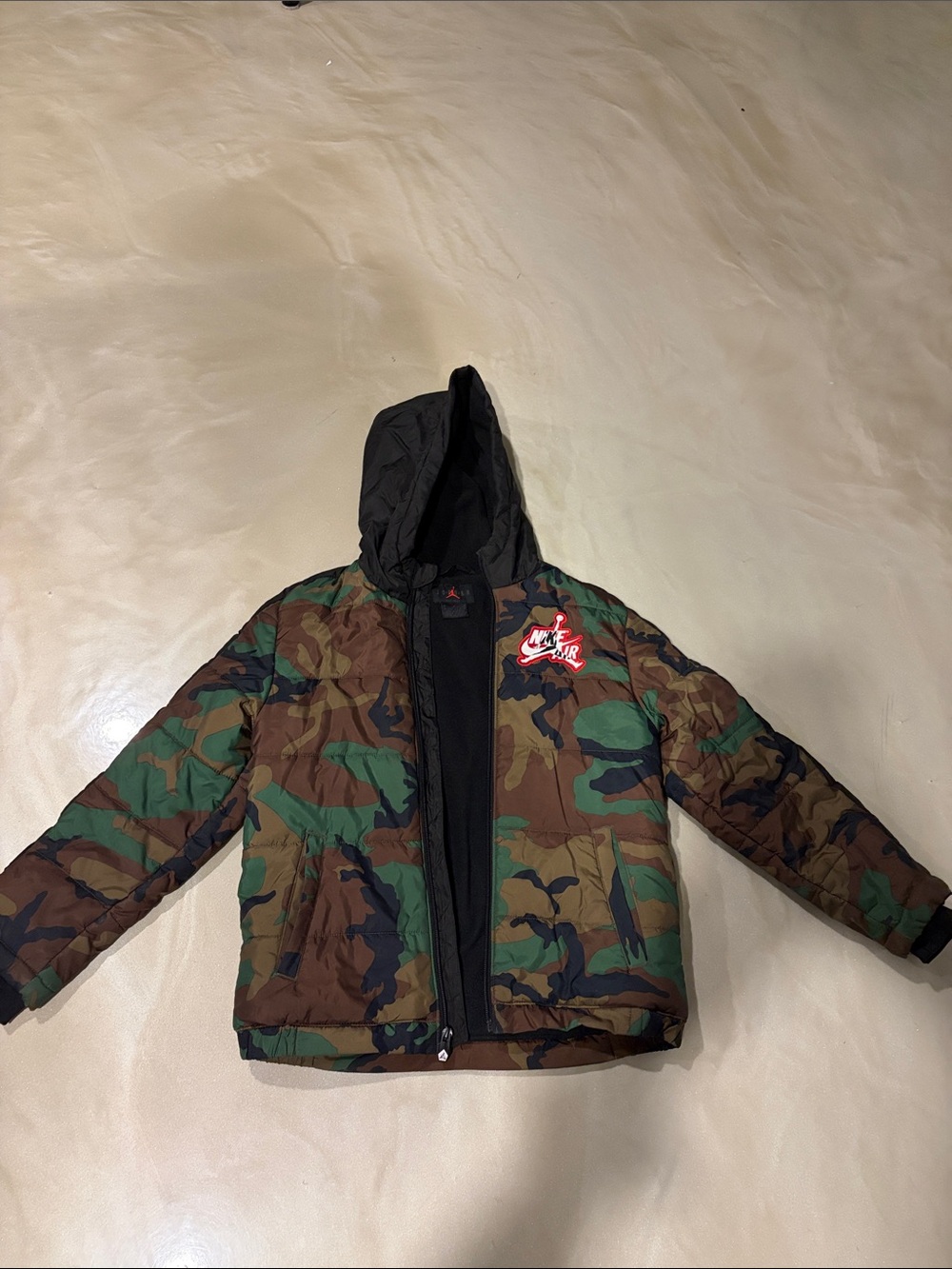 Jordan Kids' Camouflage Puffer Jacket with Hood Sz 10-12